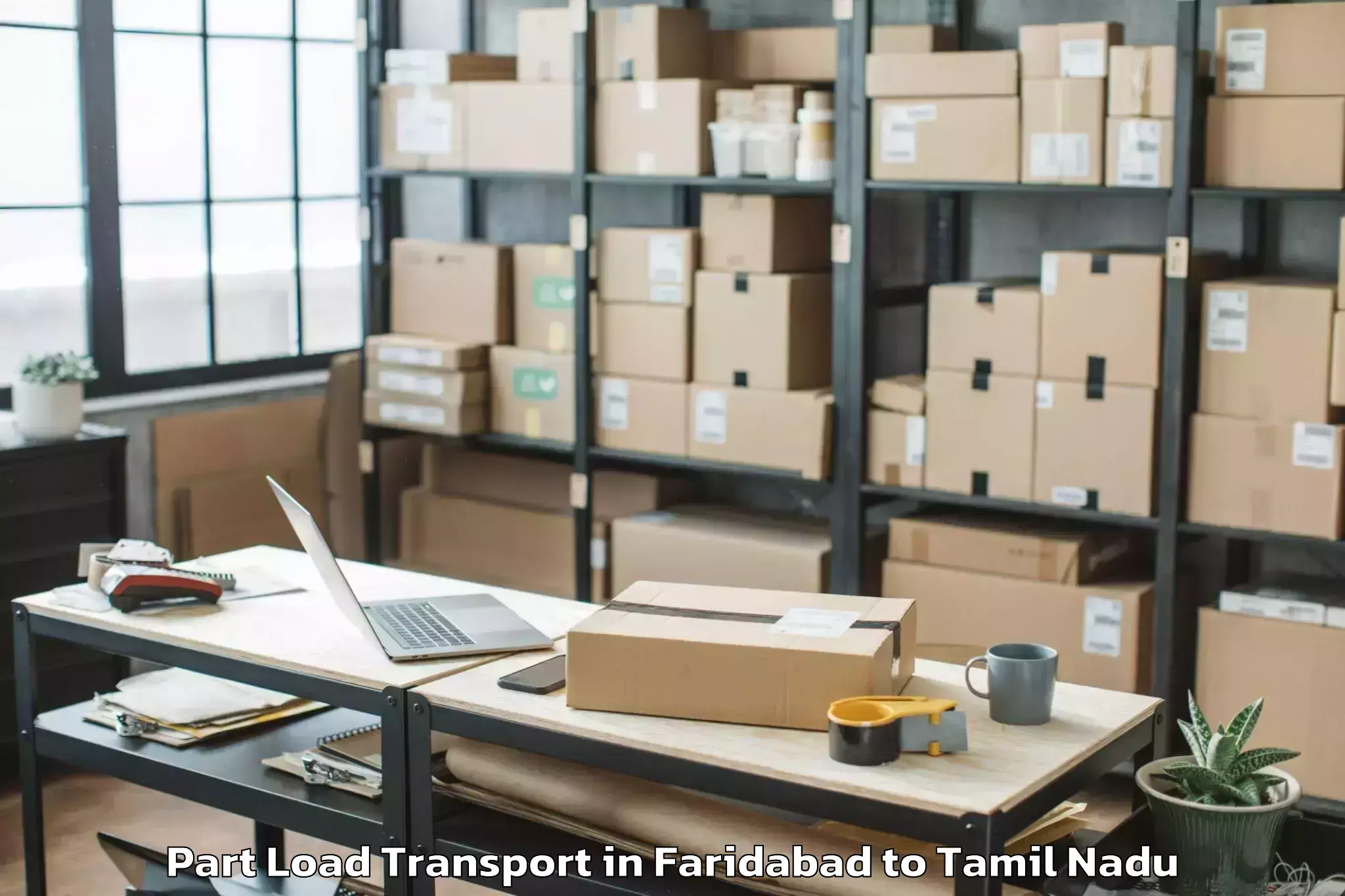 Quality Faridabad to Karaikudi Part Load Transport